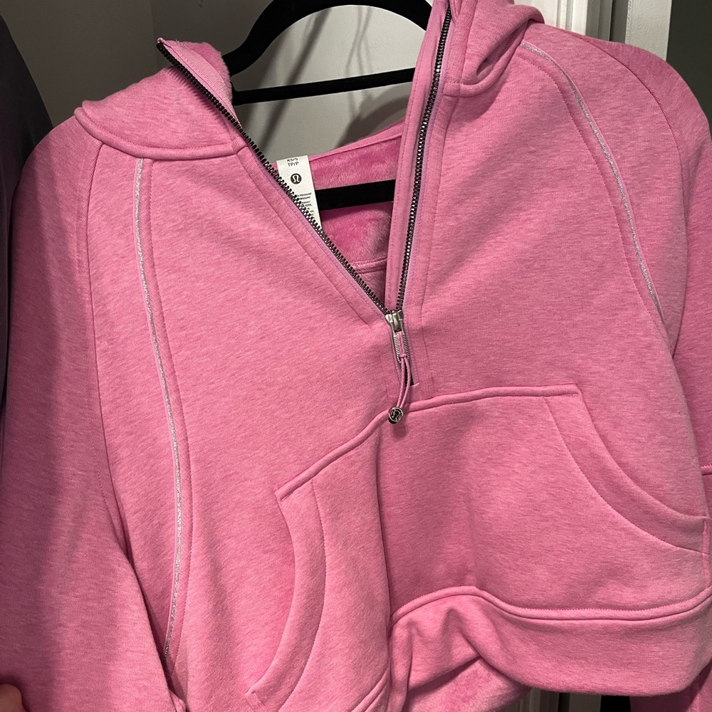 LULULEMON Scuba Oversized Half-Zip Hoodie PLUSH XS/S Dahlia Mauve - Picture 2 of 4